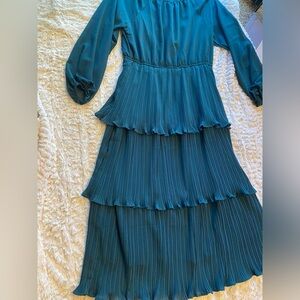 Beautiful layered green dress.